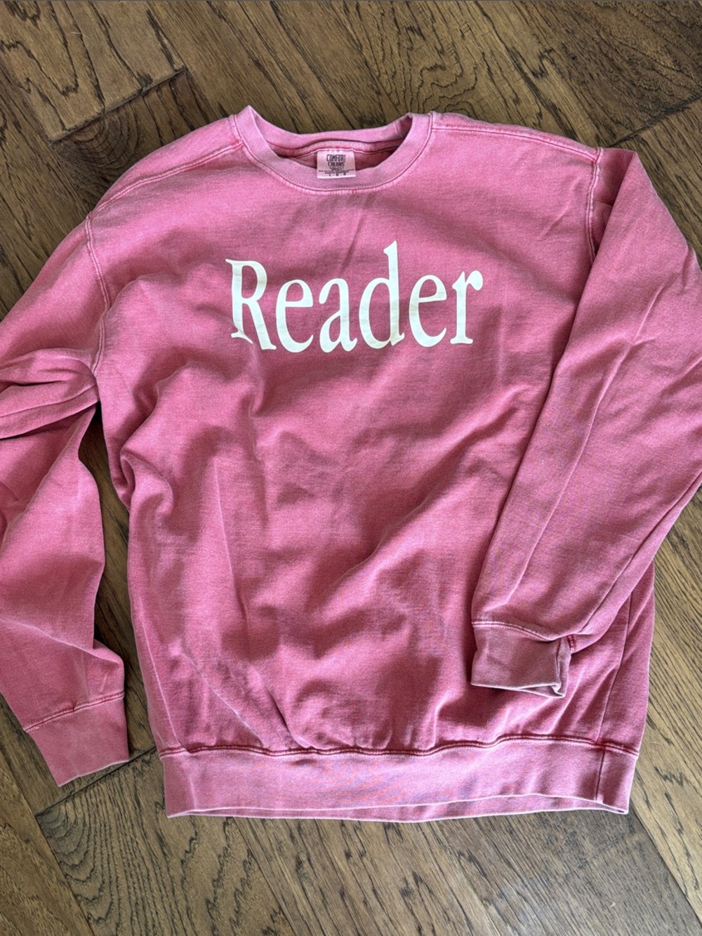 Comfort Colors Faded Maroon "Reader" Crewneck Sweatshirt